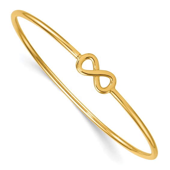 Herco 14K Polished Infinity Flexible with Hidden Clasp Bangle
