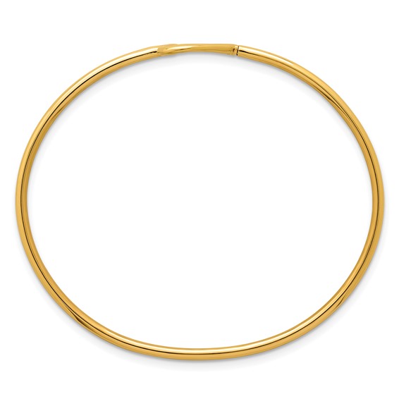 Herco 14K Polished Heart Flexible with Hidden Clasp Bangle