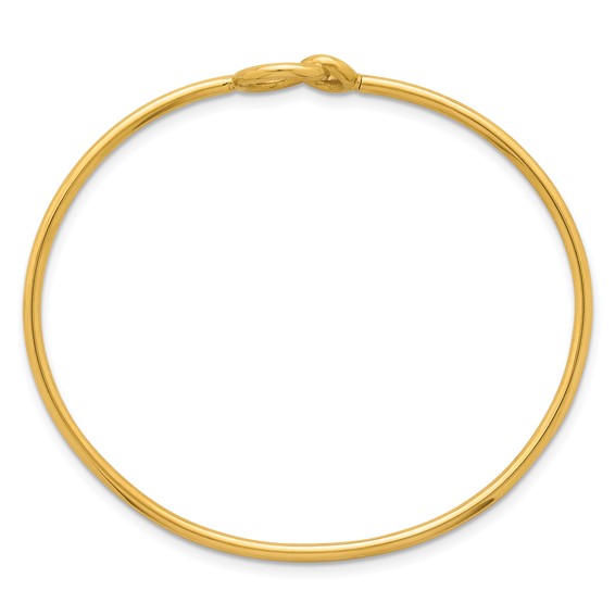Herco 14K Polished Interlocking Circles Flexible with Hidden Clasp Bangle