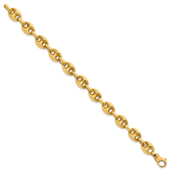 Herco 14K Polished Puffed Mariner 7.25 Inch Chain Bracelet