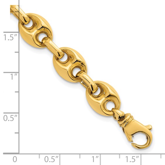 Herco 14K Polished Puffed Mariner 7.25 Inch Chain Bracelet