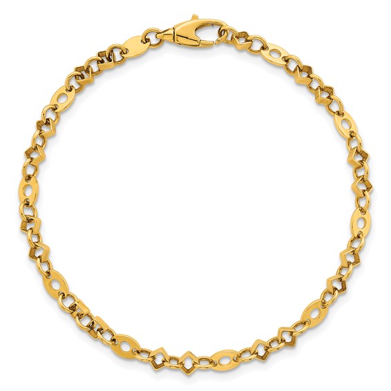 Herco Gold Polished Fancy Link Bracelets