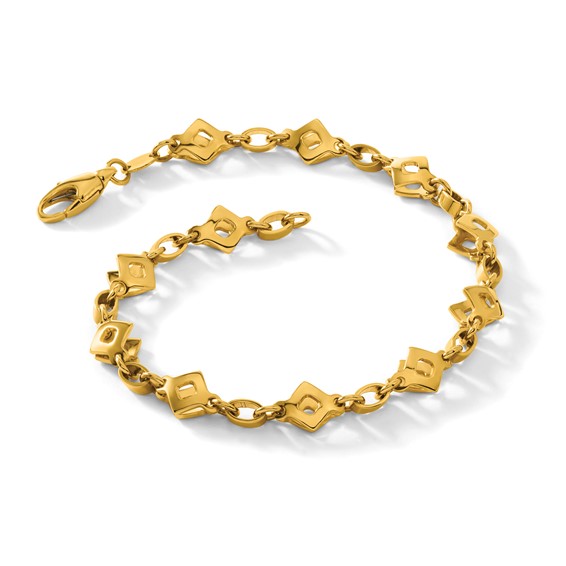Herco 14K Polished  Mixed Link 7.5 Inch Bracelet
