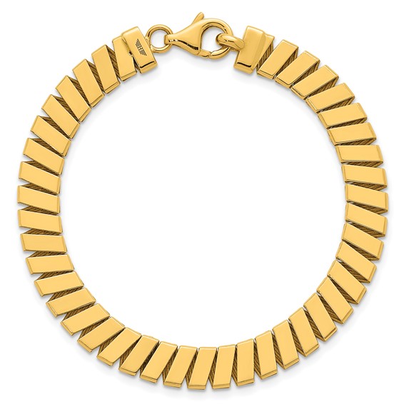 Herco 14k Polished 7.5mm Flat Bar Link 7 Inch Bracelet