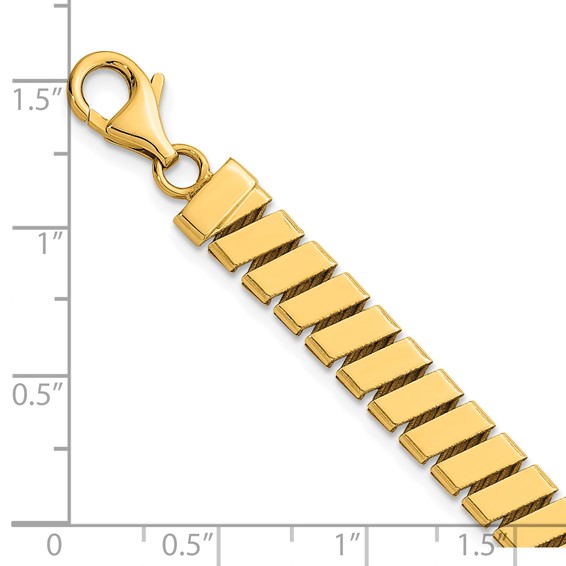 Herco 14k Polished 7.5mm Flat Bar Link 7 Inch Bracelet