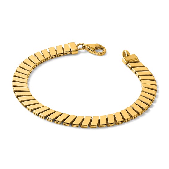 Herco 14k Polished 7.5mm Flat Bar Link 7 Inch Bracelet