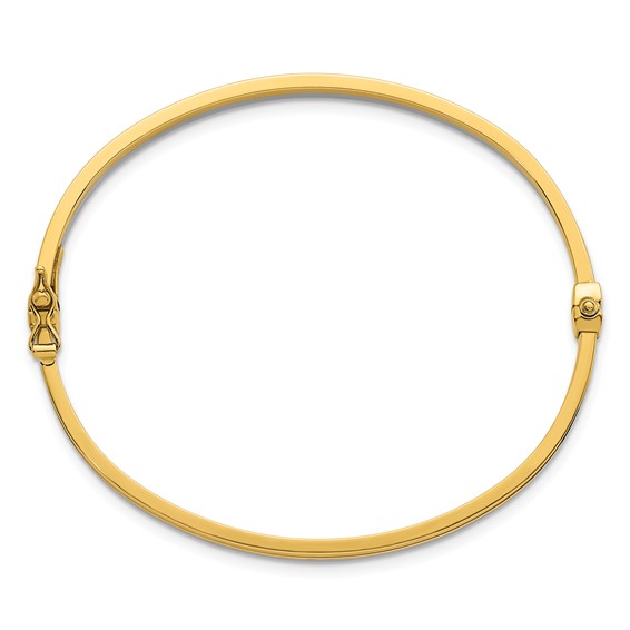 Herco 14K Two-tone Polished 4mm Hinged Bangle