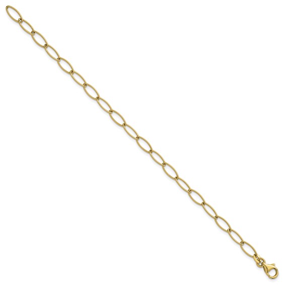 Herco 14K Polished Fancy Oval Link 7.5 Inch Bracelet