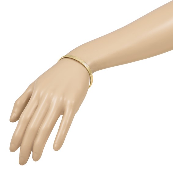 Herco 14K Reversible Polished and Diamond-cut 5mm 7.5 Inch Omega Bracelet