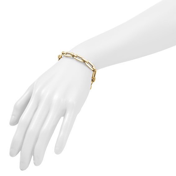 Herco 14K Polished 7.8mm Paperclip Link 8 Inch Bracelet