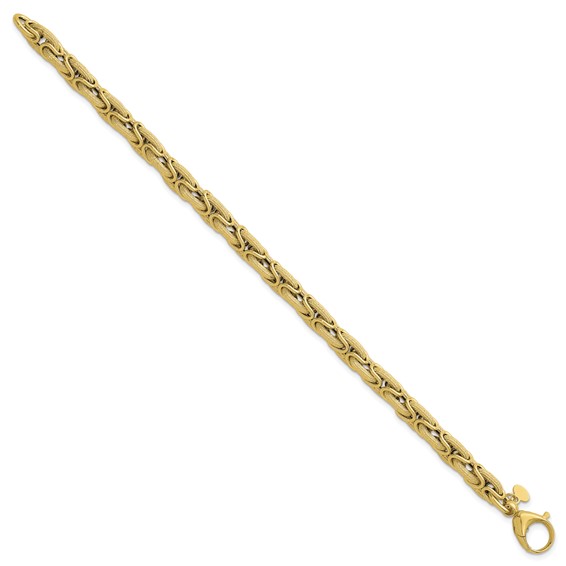 Herco 14K Polished and Brushed Fancy Link 7.5 Inch Bracelet