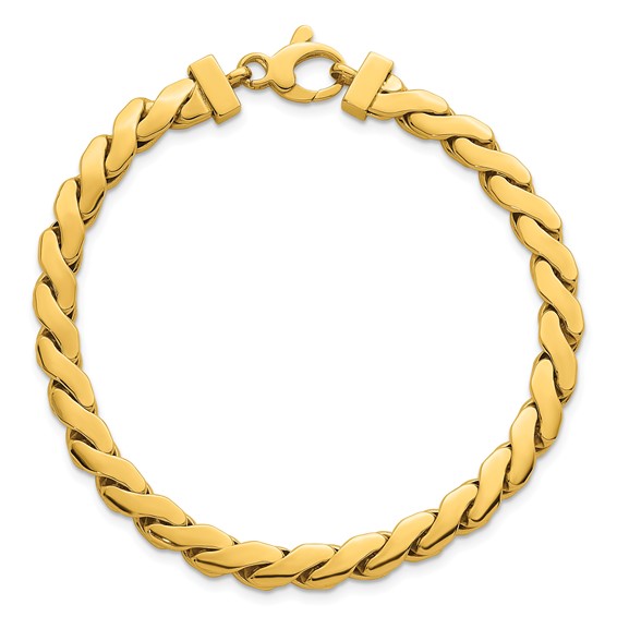 Herco 14K Polished Fancy Curve Link 7.75 Inch Bracelet