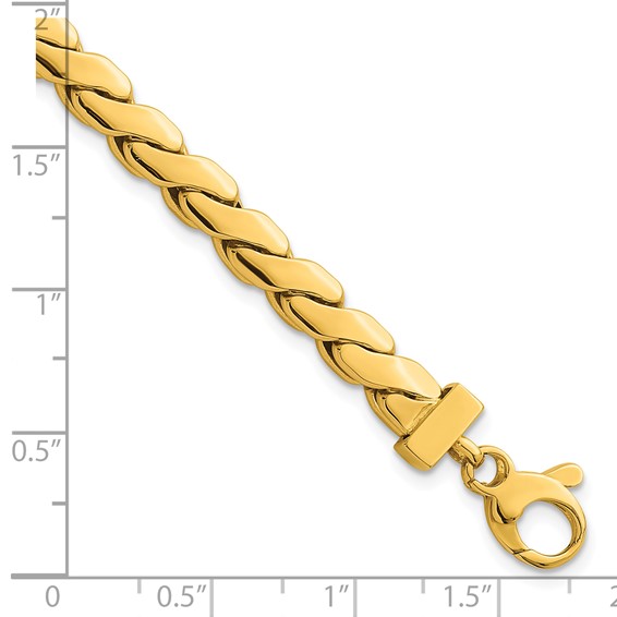 Herco 14K Polished Fancy Curve Link 7.75 Inch Bracelet