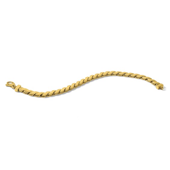 Herco 14K Polished Fancy Curve Link 7.75 Inch Bracelet