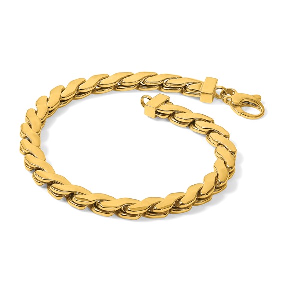 Herco 14K Polished Fancy Curve Link 7.75 Inch Bracelet