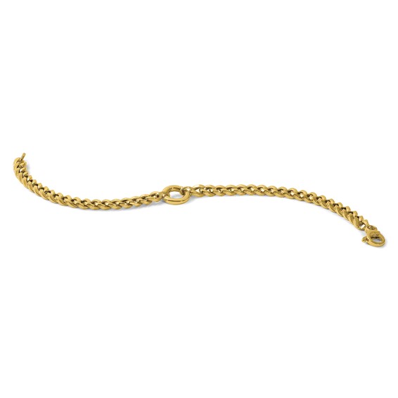 Herco 14K Polished Push-in Charm Holder 7.5 Inch Curb Bracelet