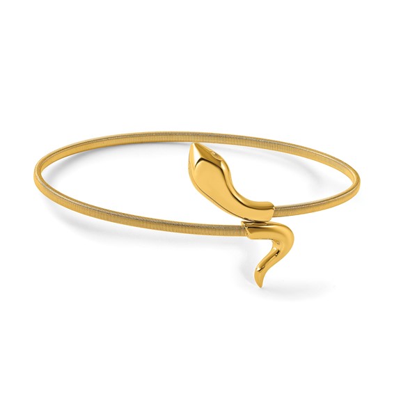 Herco 14K Polished Flexible Snake Cuff Bangle