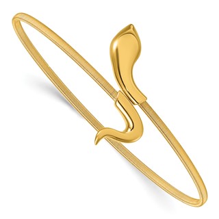 Herco 14K Polished Flexible Snake Cuff Bangle