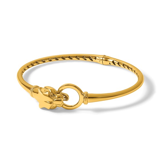 Herco 14K Polished Panther Hinged Bangle