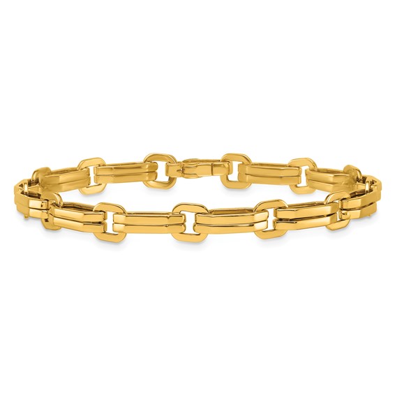 Herco 14K Polished Double Mixed Link 7.75 Inch Bracelet