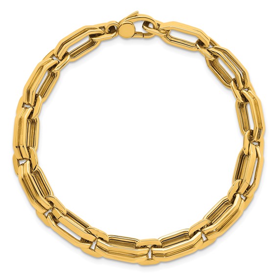Herco 14K Polished Double Mixed Link 7.75 Inch Bracelet