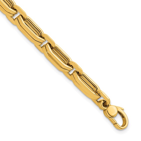 Herco 14K Polished Double Mixed Link 7.75 Inch Bracelet
