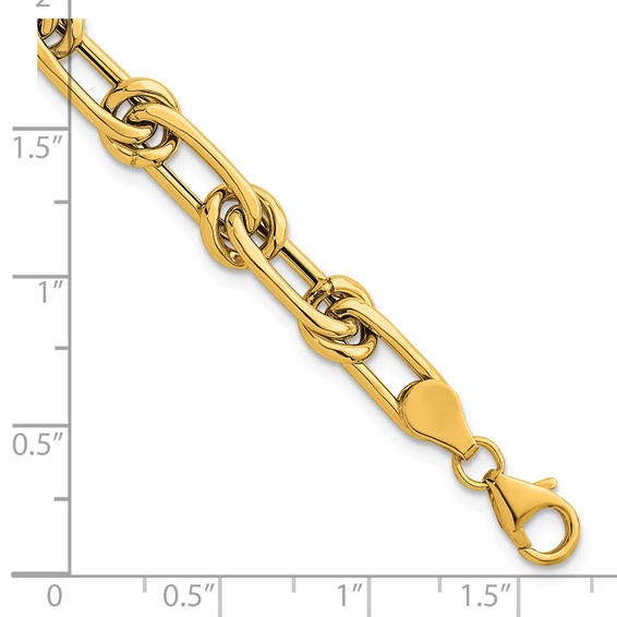 Herco 14K Polished Fancy Mixed Link 7.25 Inch Bracelet