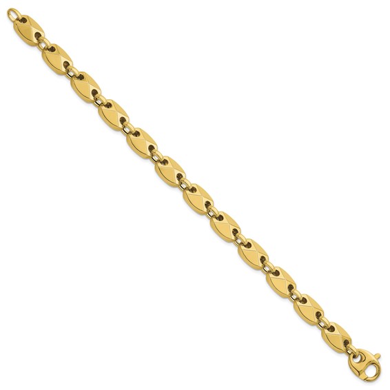 Herco 14K Polished Puffed Fancy Link 8.25 Inch Bracelet
