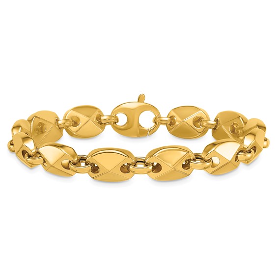 Herco 14K Polished Puffed Fancy Link 8.25 Inch Bracelet