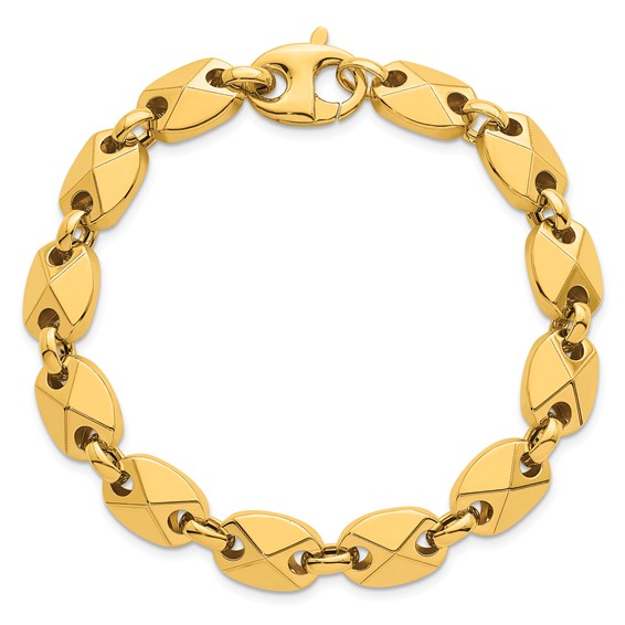 Herco 14K Polished Puffed Fancy Link 8.25 Inch Bracelet