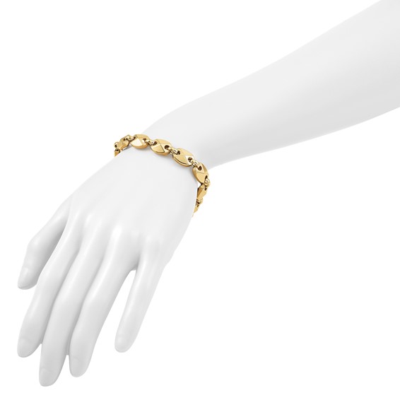 Herco 14K Polished Puffed Fancy Link 8.25 Inch Bracelet
