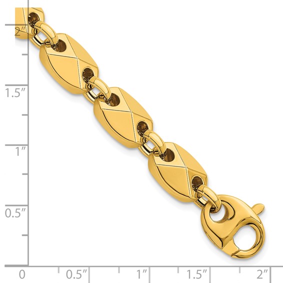 Herco 14K Polished Puffed Fancy Link 8.25 Inch Bracelet
