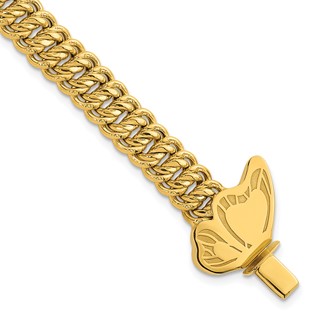 Herco 14K Polished Butterfly Box Clasp 7.5 Inch Bracelet