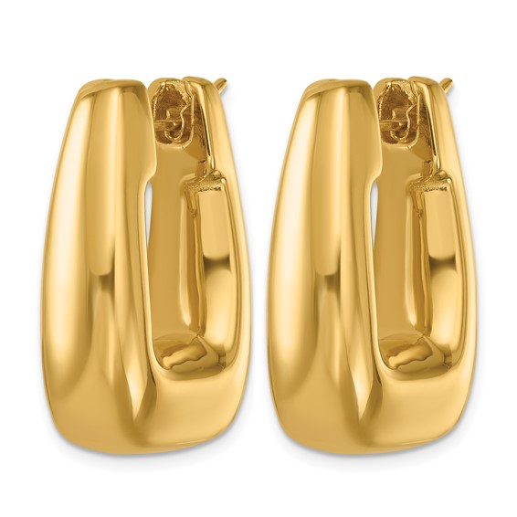 Herco 14K Polished Rectangular Hoop Earrings