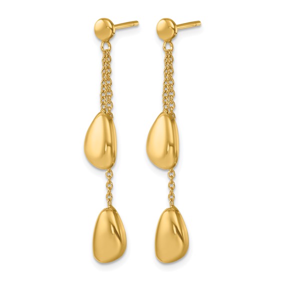 Herco 14K Polished Contemporary Teardrop Post Dangle Earrings