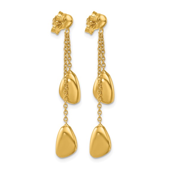 Herco 14K Polished Contemporary Teardrop Post Dangle Earrings