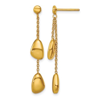 Herco 14K Polished Contemporary Teardrop Post Dangle Earrings