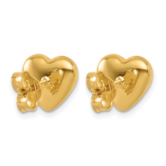 Herco 14K Polished Heart Post Earrings