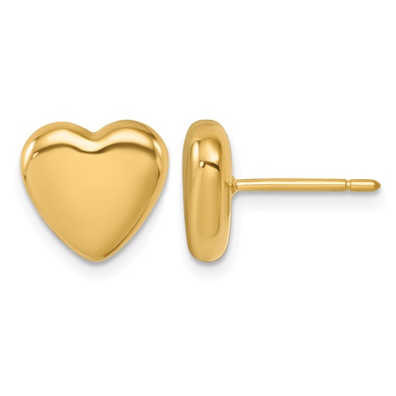 Herco 14K Polished Heart Post Earrings