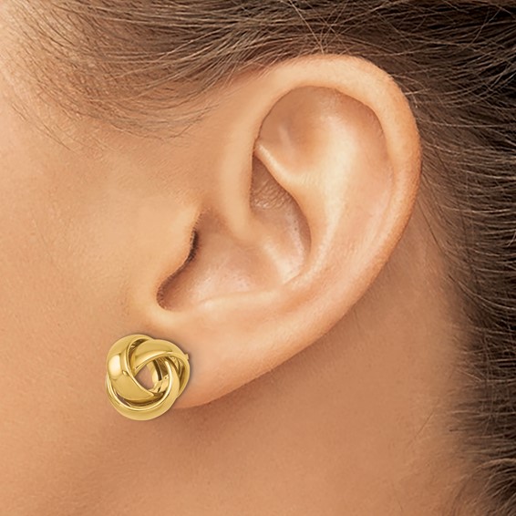 Herco 14K Polished Love Knot Post Earrings