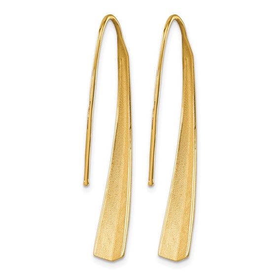 Herco Gold Polished Threader Earrings