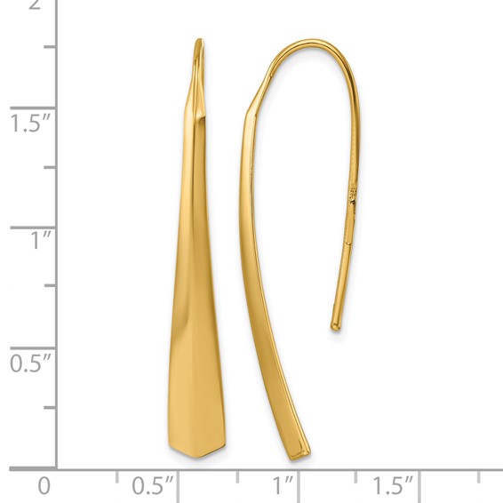 Herco Gold Polished Threader Earrings