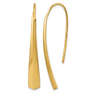 Herco Gold Polished Threader Earrings