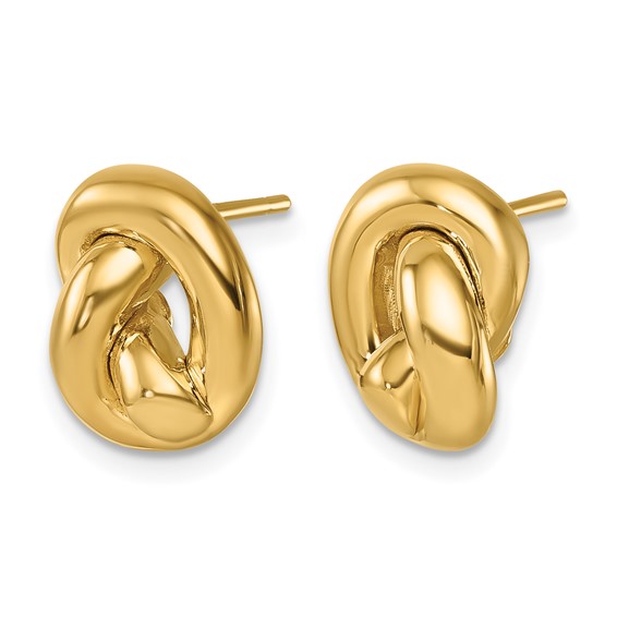 Herco Gold Polished Knot Post Earrings