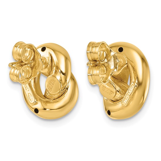 Herco Gold Polished Knot Post Earrings