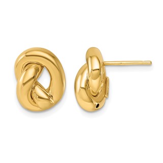 Herco Gold Polished Knot Post Earrings