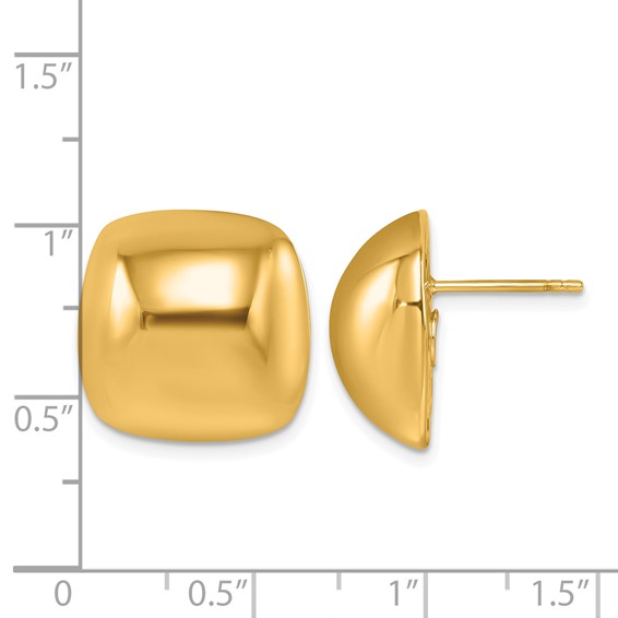 Herco Gold Polished Post Earrings