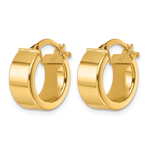 Herco Gold Polished 6.50mm Hoop Earrings