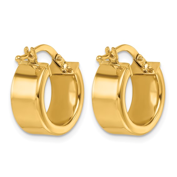 Herco Gold Polished 6.50mm Hoop Earrings
