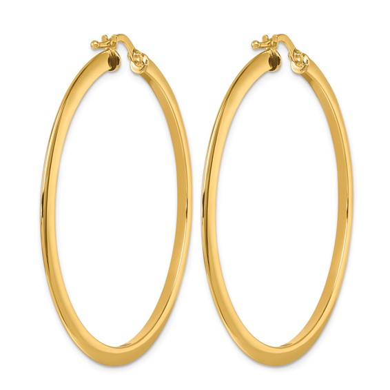Herco 14K Polished Knife Edge 1.8x44.25mm Round Hoop Earrings
